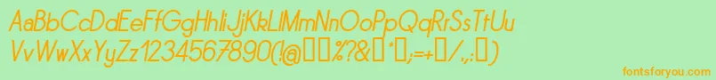 Sornrgi Font – Orange Fonts on Green Background