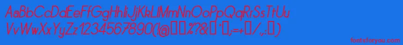 More about Sornrgi Font Sornrgi Font – Red Fonts on Blue Background