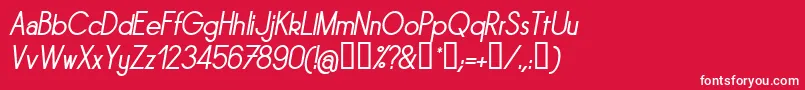 Sornrgi Font – White Fonts on Red Background