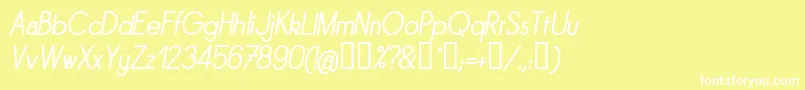 Sornrgi Font – White Fonts on Yellow Background