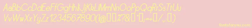 Sornrgi Font – Yellow Fonts on Pink Background