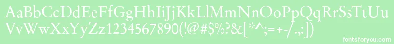 GarfeldOriginal Font – White Fonts on Green Background