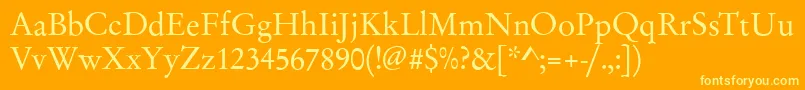 GarfeldOriginal Font – Yellow Fonts on Orange Background