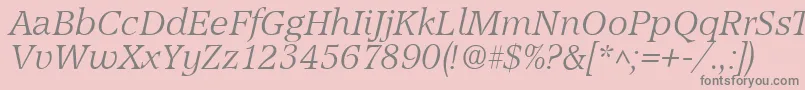 AccordLightSfItalic-Schriftart – Graue Schriften auf rosa Hintergrund