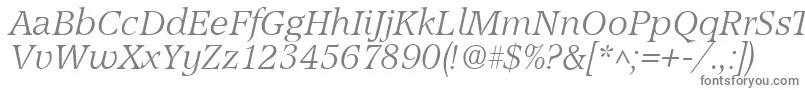 AccordLightSfItalic-Schriftart – Graue Schriften