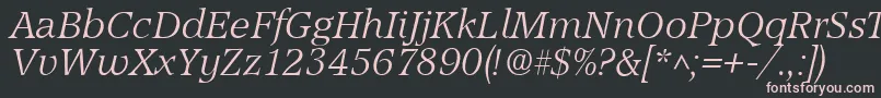 AccordLightSfItalic Font – Pink Fonts on Black Background