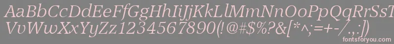 AccordLightSfItalic Font – Pink Fonts on Gray Background