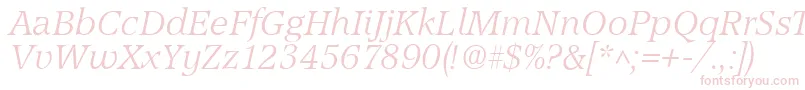 AccordLightSfItalic Font – Pink Fonts on White Background