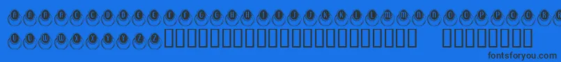 KrMoodRing Font – Black Fonts on Blue Background