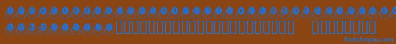 KrMoodRing Font – Blue Fonts on Brown Background