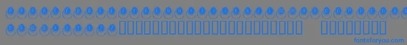 KrMoodRing Font – Blue Fonts on Gray Background