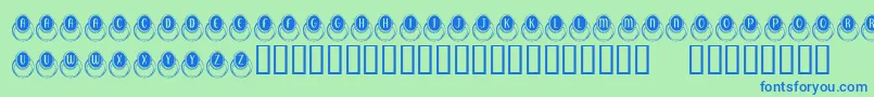 KrMoodRing Font – Blue Fonts on Green Background