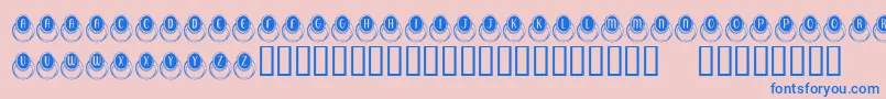 KrMoodRing Font – Blue Fonts on Pink Background