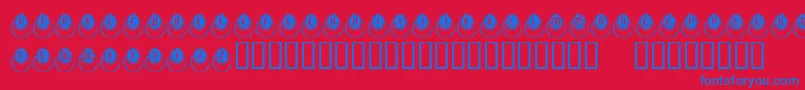 KrMoodRing Font – Blue Fonts on Red Background
