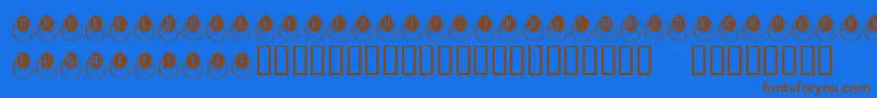 KrMoodRing Font – Brown Fonts on Blue Background