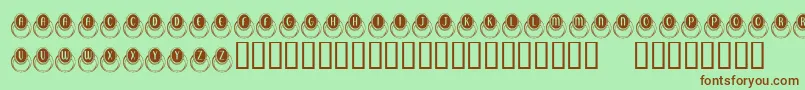 KrMoodRing Font – Brown Fonts on Green Background