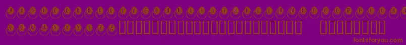 KrMoodRing Font – Brown Fonts on Purple Background