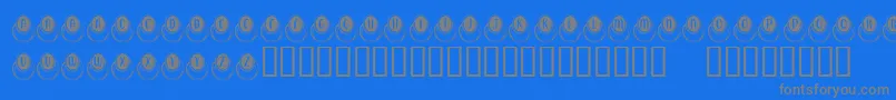Fonte KrMoodRing – fontes cinzas em um fundo azul