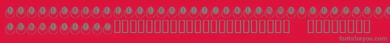 KrMoodRing-Schriftart – Graue Schriften auf rotem Hintergrund