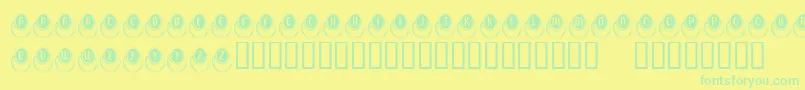 KrMoodRing Font – Green Fonts on Yellow Background