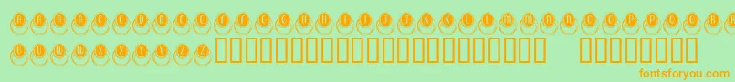 KrMoodRing Font – Orange Fonts on Green Background