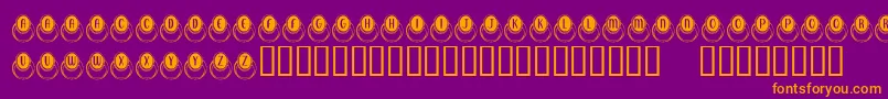 KrMoodRing Font – Orange Fonts on Purple Background