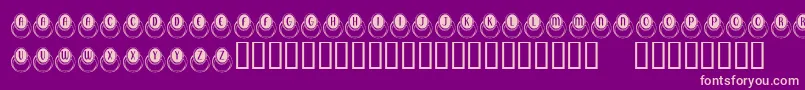 KrMoodRing Font – Pink Fonts on Purple Background