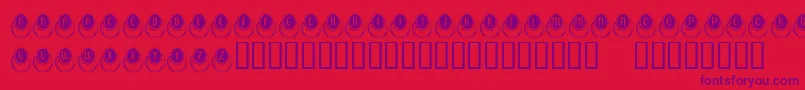 KrMoodRing Font – Purple Fonts on Red Background