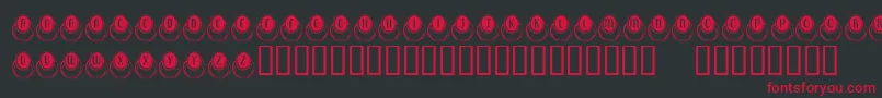 KrMoodRing-Schriftart – Rote Schriften auf schwarzem Hintergrund