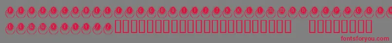 KrMoodRing Font – Red Fonts on Gray Background