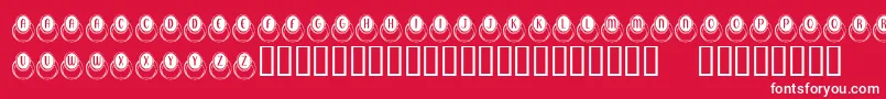 KrMoodRing Font – White Fonts on Red Background