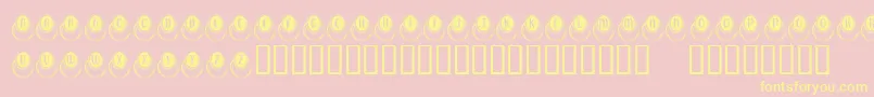 KrMoodRing Font – Yellow Fonts on Pink Background
