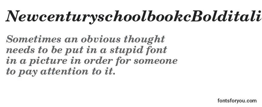 NewcenturyschoolbookcBolditalic Font