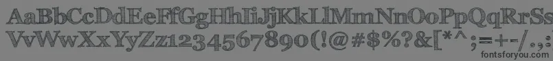 FffTusj-fontti – mustat fontit harmaalla taustalla