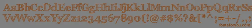 FffTusj Font – Brown Fonts on Gray Background