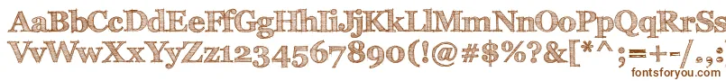 FffTusj-fontti – ruskeat fontit valkoisella taustalla