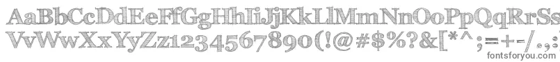 フォントFffTusj – 白い背景に灰色の文字