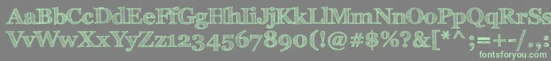 FffTusj Font – Green Fonts on Gray Background