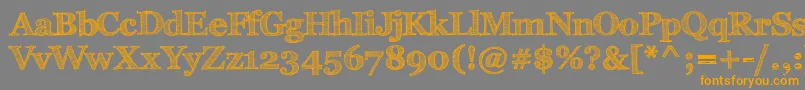 FffTusj Font – Orange Fonts on Gray Background
