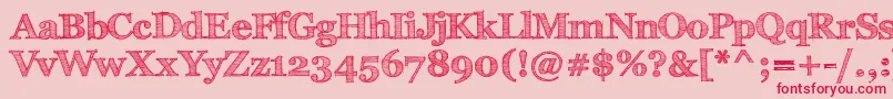 FffTusj Font – Red Fonts on Pink Background