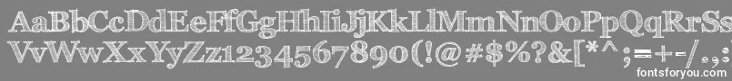 FffTusj-Schriftart – Weiße Schriften auf grauem Hintergrund