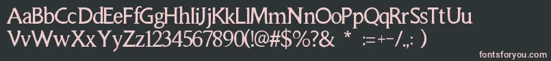 Smorgasbord Font – Pink Fonts on Black Background