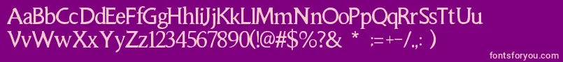 Smorgasbord Font – Pink Fonts on Purple Background