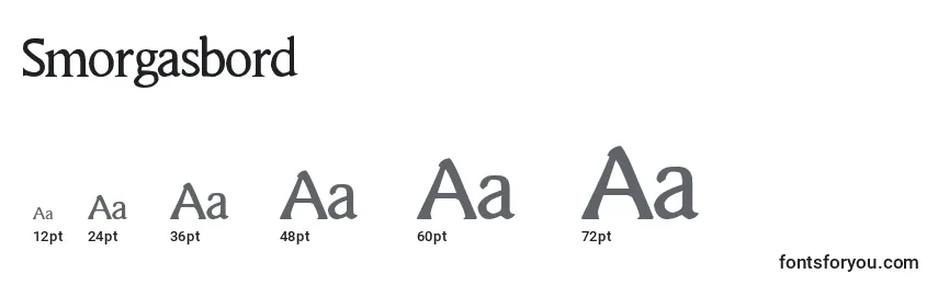 Smorgasbord Font Sizes