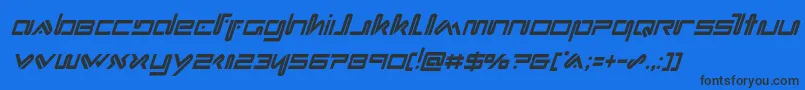 Xephyrcondital Font – Black Fonts on Blue Background