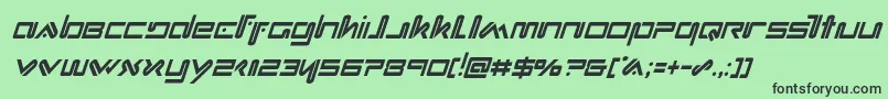 Xephyrcondital Font – Black Fonts on Green Background