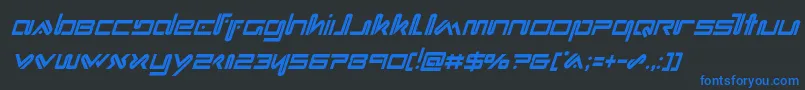 Xephyrcondital Font – Blue Fonts on Black Background