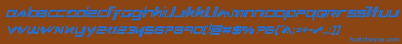 Шрифт Xephyrcondital – синие шрифты на коричневом фоне
