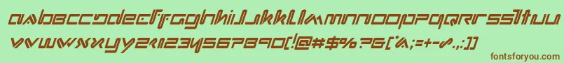 Xephyrcondital Font – Brown Fonts on Green Background