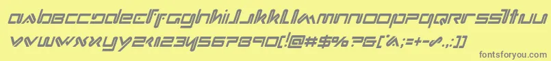 Xephyrcondital Font – Gray Fonts on Yellow Background